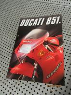 Kleurenfolder Ducati Superbike 851 motor b.j. '89 Folder A4, Motoren, Gebruikt, Ophalen of Verzenden