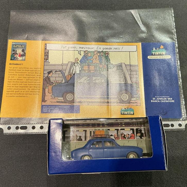 Kuifje - De taxi van Molensloot modelauto, Hobby en Vrije tijd, Modelauto's | 1:18, Zo goed als nieuw, Auto, Overige merken, Ophalen of Verzenden