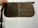 Clutch | Tas | Tasje | Bruin | Suede | Etui | Toilettas Leer, Ophalen, Nieuw, Bruin, Avondtasje