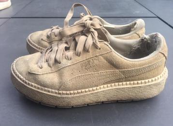 Puma suède leren beige sneakers maat 37 een paar gratis bij beschikbaar voor biedingen