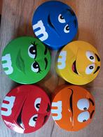 M&M 's blikken. Geel, rood, groen, oranje, blauw, Verzamelen, Blikken, Ophalen of Verzenden, Gebruikt, Overige, Overige merken