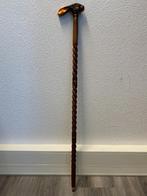 Elegante en nieuwe hardhouten wandelstok met konijnenhoofd, Ophalen of Verzenden, Opvouwbaar, Zo goed als nieuw