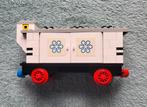 Lego trein 4,5 &12 Volt blauwe rails koel / vries wagon., Ophalen of Verzenden, Zo goed als nieuw, Complete set, Lego
