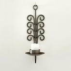 vintage wand KANDELAAR Zweeds design Mid Century Brutalist, Gebruikt, 25 tot 50 cm, Grijs, Ophalen of Verzenden