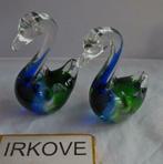 MURANO TWEE ZWAANTJES * Mooi Stel *, Verzamelen, Verzenden, Zo goed als nieuw, Kristal, Beeldje(s)