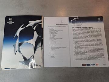 Persmap - RC Celta de Vigo - Ajax - Champions League beschikbaar voor biedingen