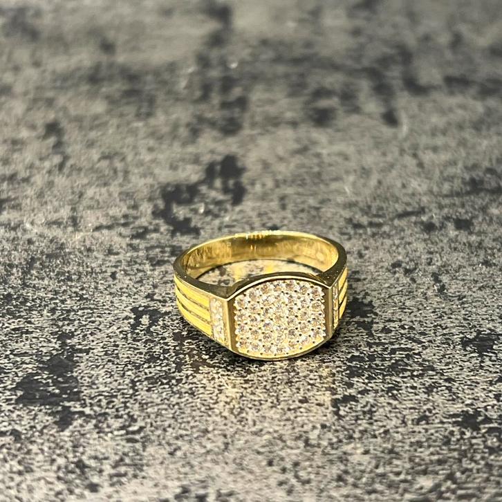 14k gouden pink ring nieuw italy, Sieraden, Tassen en Uiterlijk, Ringen, Nieuw, Heer, 20 of groter, Goud, Ophalen of Verzenden