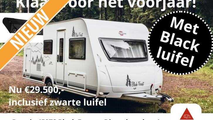 Bürstner Premio Black Forest 455 TS Nu incl thule l, Caravans en Kamperen, Caravans, Bedrijf, tot en met 4, 1000 - 1250 kg, Rondzit