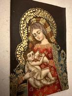 Origineel religieus schilderij Maria met kind, Antiek en Kunst, Kunst | Schilderijen | Klassiek, Ophalen of Verzenden