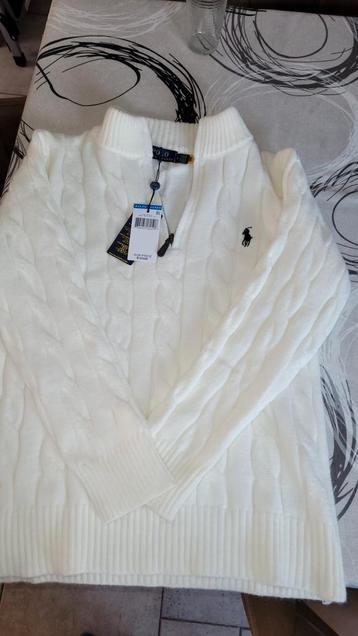 Heren kabeltrui Ralph Lauren Wit beschikbaar voor biedingen