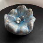 Keramieken Sieradenbakje - Blauw Glazuur, Porselein of Keramiek, Schaal, Ophalen of Verzenden, Zo goed als nieuw