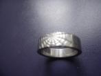RVS Ring met Print erin, Gebruikt, 17 tot 18, Dame of Heer, IJzer of Staal