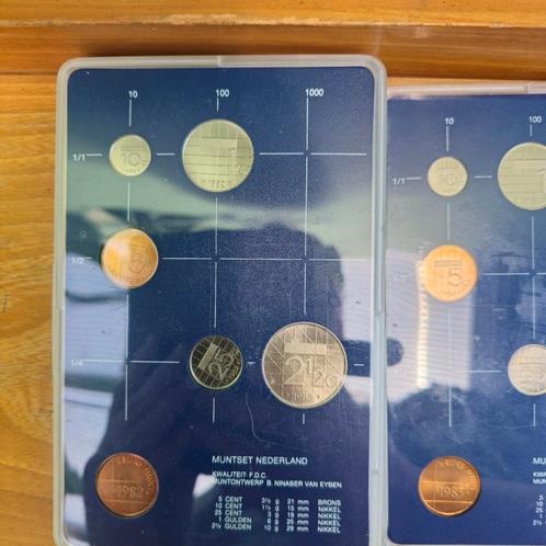 Muntset Nederland gulden 1982, 1983, 1984, 1985 en 1986 FDC, Postzegels en Munten, Munten | Nederland, Setje, Koningin Beatrix