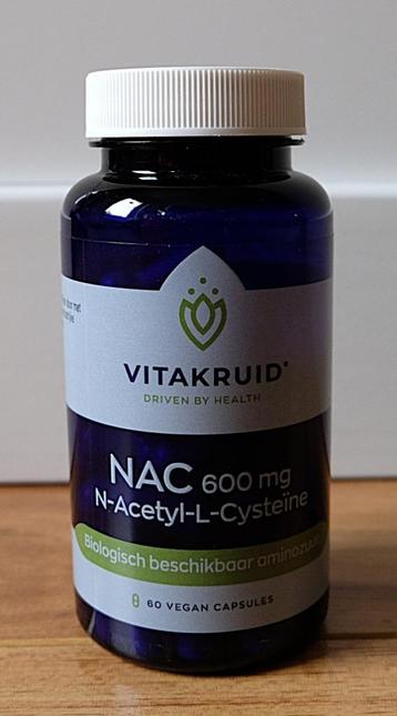 Nieuw: Vitakruid NAC 600 mg 60 vegan capsules = aminozuur beschikbaar voor biedingen