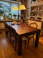 Eetkamer tafel met 6 stoelen mahonie hout, Ophalen