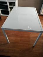 Eettafel en 2 salontafels, melkglas, Huis en Inrichting, Ophalen, Zo goed als nieuw, Rond, 50 tot 100 cm