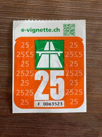 Zwitserland vignet t/m 31-01-26 met aankoopbon beschikbaar voor biedingen