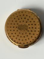 Vintage Goudkleurige Pillendoosje, Ophalen of Verzenden, Gebruikt