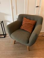 Leuke groene stoel!, Huis en Inrichting, Fauteuils, Ophalen, Hout, Gebruikt, 75 tot 100 cm