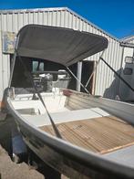 Leuke consoleboot + trailer + 15pk motor + biminitop, Ophalen, 10 tot 30 pk, Gebruikt, 3 tot 6 meter