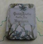 Klein plat brocante Spaans Chocolade / bonbon blikje, Verzamelen, Blikken, Ophalen of Verzenden, Gebruikt, Overige, Overige merken