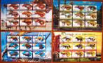 - 668 - 4 Blokken met 36 Prehistorische Dieren., Verzenden, Gestempeld, Dier of Natuur