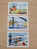 3x Ansicht kaart briefkaart zomerzegel A. Sevenster haven, Ophalen of Verzenden, Ongelopen