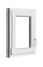 Kunststof Kozijn Draaikiep  B60 H70cm Wit, Niet ingevuld, Kunststof, Raamkozijn, Niet ingevuld