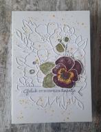 kaart Stampin' Up! geluk zit in een klein kaartje (viooltje), Ophalen of Verzenden, Nieuw, Overige thema's