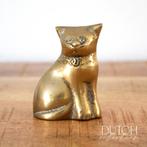 Kattenbeeldje van Messing, Jaren '60 Vintage, Ophalen of Verzenden, Zo goed als nieuw, Dier
