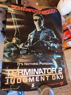Vintage originele poster Terminator 2 Schwarzenegger 1991, Ophalen of Verzenden, Gebruikt, Rechthoekig Staand