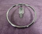 Vintage Frans metalen handdoekenrek met ring en extra houder, Huis en Inrichting, Badkamer | Badtextiel en Accessoires, Ophalen of Verzenden