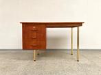 Vintage mid-century bureau 1960's, Ophalen, Gebruikt, Bureau