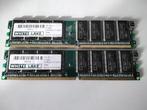 2x 512mb DDR 400Mhz PC3200 geheugenmodules van WhiteLake, Computers en Software, RAM geheugen, Ophalen of Verzenden, DDR, Desktop