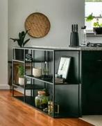 Woood open kast zwart metaal, Ophalen, Zo goed als nieuw, Minder dan 150 cm, Metaal