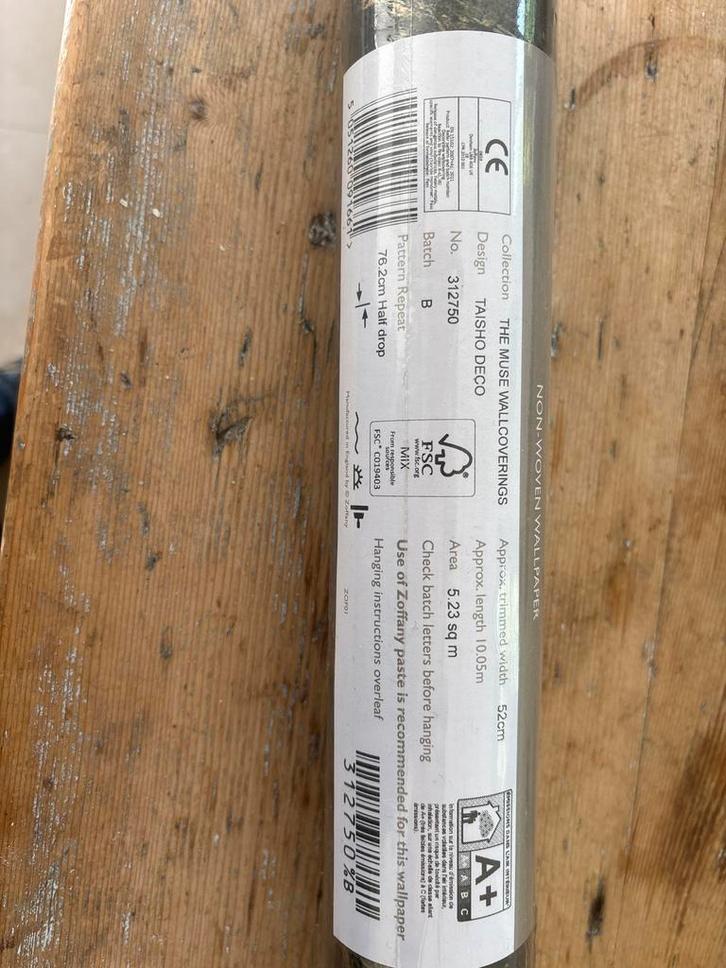 Zoffany Taisho Deco Behang - Nieuw!, Huis en Inrichting, Stoffering | Behang, minder dan 10 m², Ophalen of Verzenden