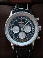 Breitling Navitimer 01 46 mm zwart croco vouwsluiting, Sieraden, Tassen en Uiterlijk, Breitling, Staal, Zo goed als nieuw, Polshorloge