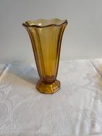 Luxval vaas amber Américain Art Deco 1935, Ophalen of Verzenden