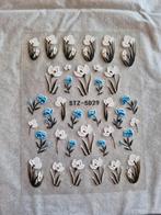 Nail Art Stickers - Bloemmotief, Blauw, Nieuw, Ophalen of Verzenden, Handen en Nagels