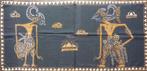 Batik Tulis wayangpoppen Java wandkleed 50x105 cm ca 1955, Verzenden