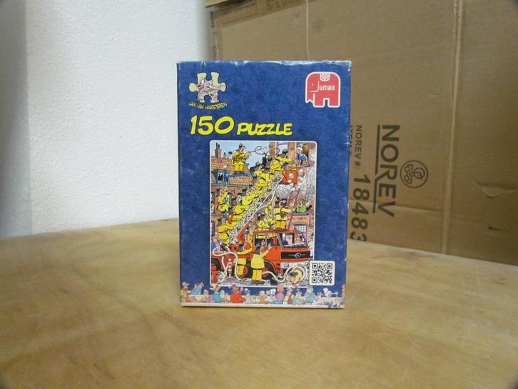 Jan van Haasteren Brandweer 150 stukjes Tweede Kansje, Hobby en Vrije tijd, Denksport en Puzzels, Zo goed als nieuw, Legpuzzel