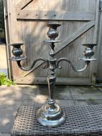 Mooie zilverkleurige kandelaar, Antiek en Kunst, Ophalen of Verzenden, Overige materialen
