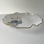 Regency opaline glazen serveerschaal met geschulpte rand, Ophalen of Verzenden