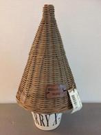 Riviera Maison rattan/aardewerk kerstboom 2 delig Merry xmas, Diversen, Kerst, Ophalen of Verzenden, Zo goed als nieuw
