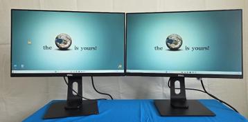 2x 24 inch Dell U2414HB IPS Super SlimFrame-less Design beschikbaar voor biedingen