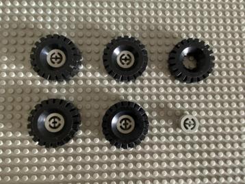 Lego partij (4) wielen velg met band 3482c03 beschikbaar voor biedingen