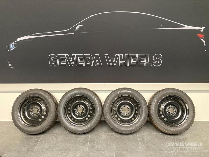 15” Peugeot 207 / 208 / Partner velgen + winterbanden 4x108, Auto-onderdelen, Banden en Velgen, Banden en Velgen, Winterbanden
