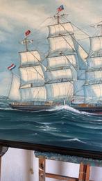 Olieverf schilderij Clipper Stad Amsterdam., Antiek en Kunst, Kunst | Schilderijen | Klassiek, Ophalen