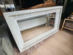Goossens Wonen Spiegel - Witte lijst, geslepen rand, Huis en Inrichting, Woonaccessoires | Spiegels, Ophalen, Gebruikt, 125 cm of meer