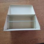 Retro Vintage industriële metalen kaartenbak crème 13x25x19, Ophalen of Verzenden, Gebruikt
